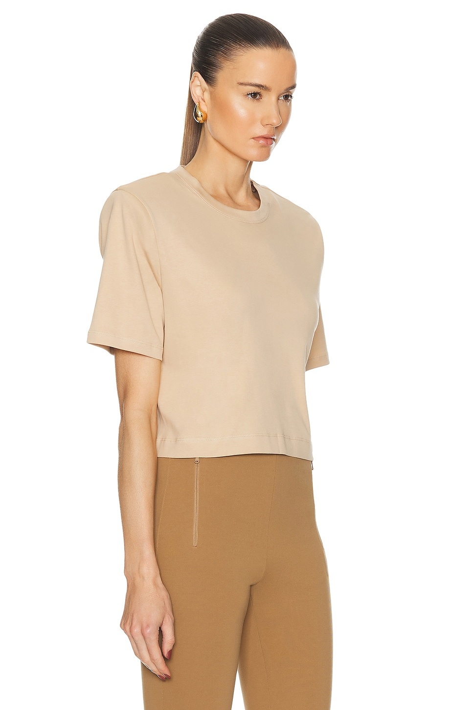 Cropped Shoulder Pad Top - 2
