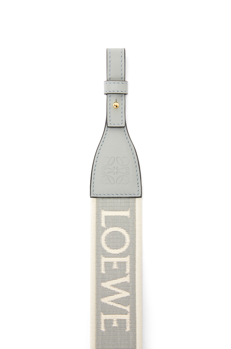 Loewe Anagram loop strap in jacquard and calfskin outlook