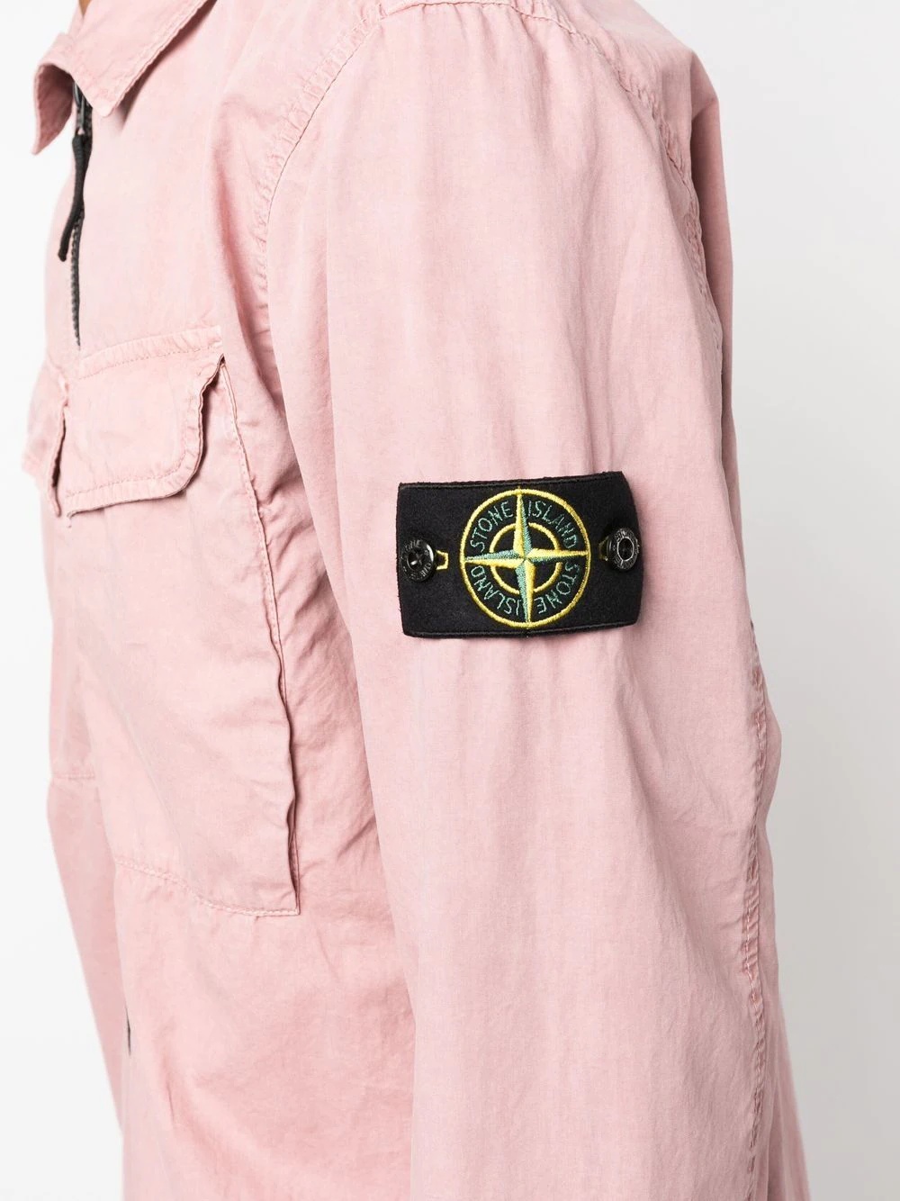 Compass-patch shirt jacket - 5