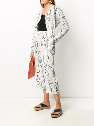 Pleats Please Issey Miyake printed pleated jacket outlook