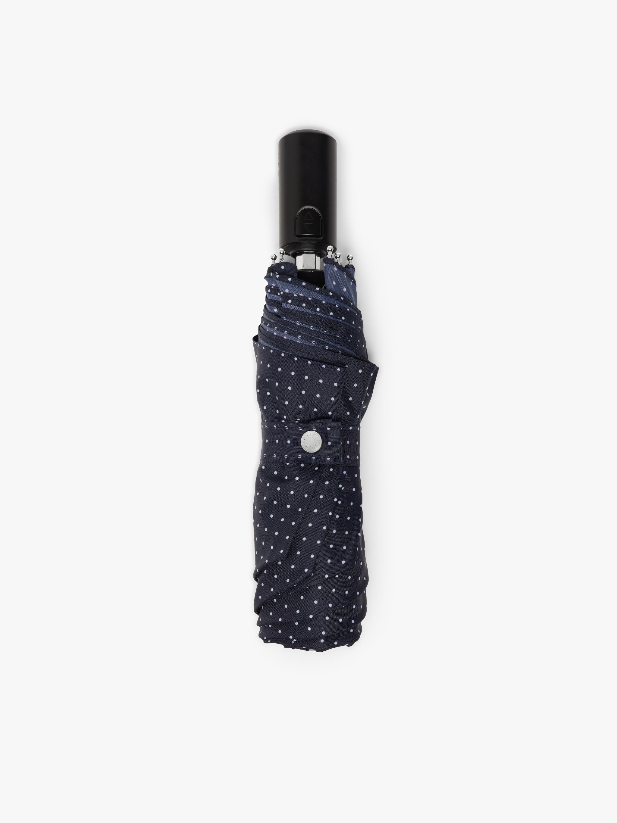 AYR NAVY X WHITE POLKA DOT AUTOMATIC TELESCOPIC UMBRELLA | ACC-027 - 1