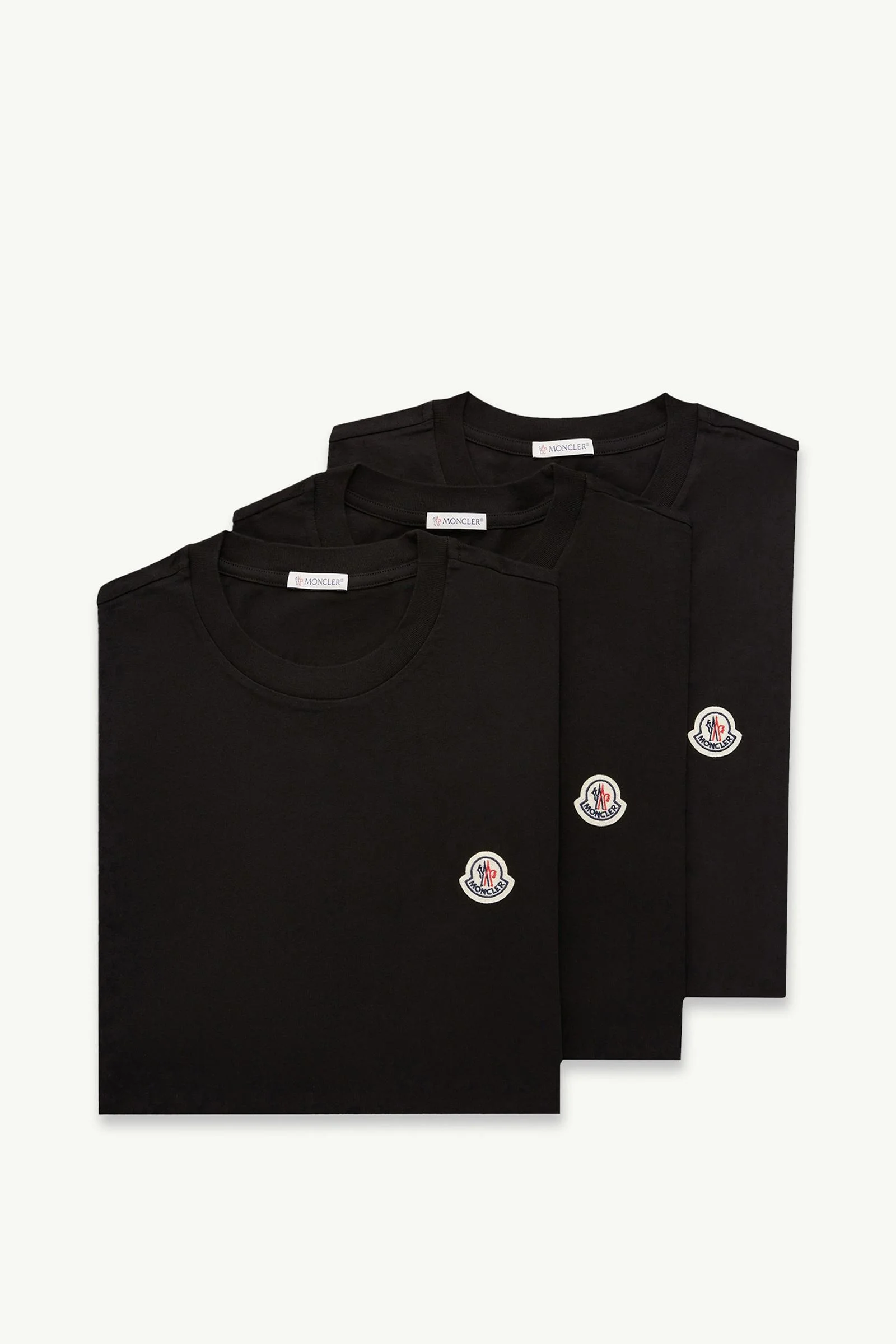 Logo Patch Cotton T-Shirt (Pack of Three) - 1