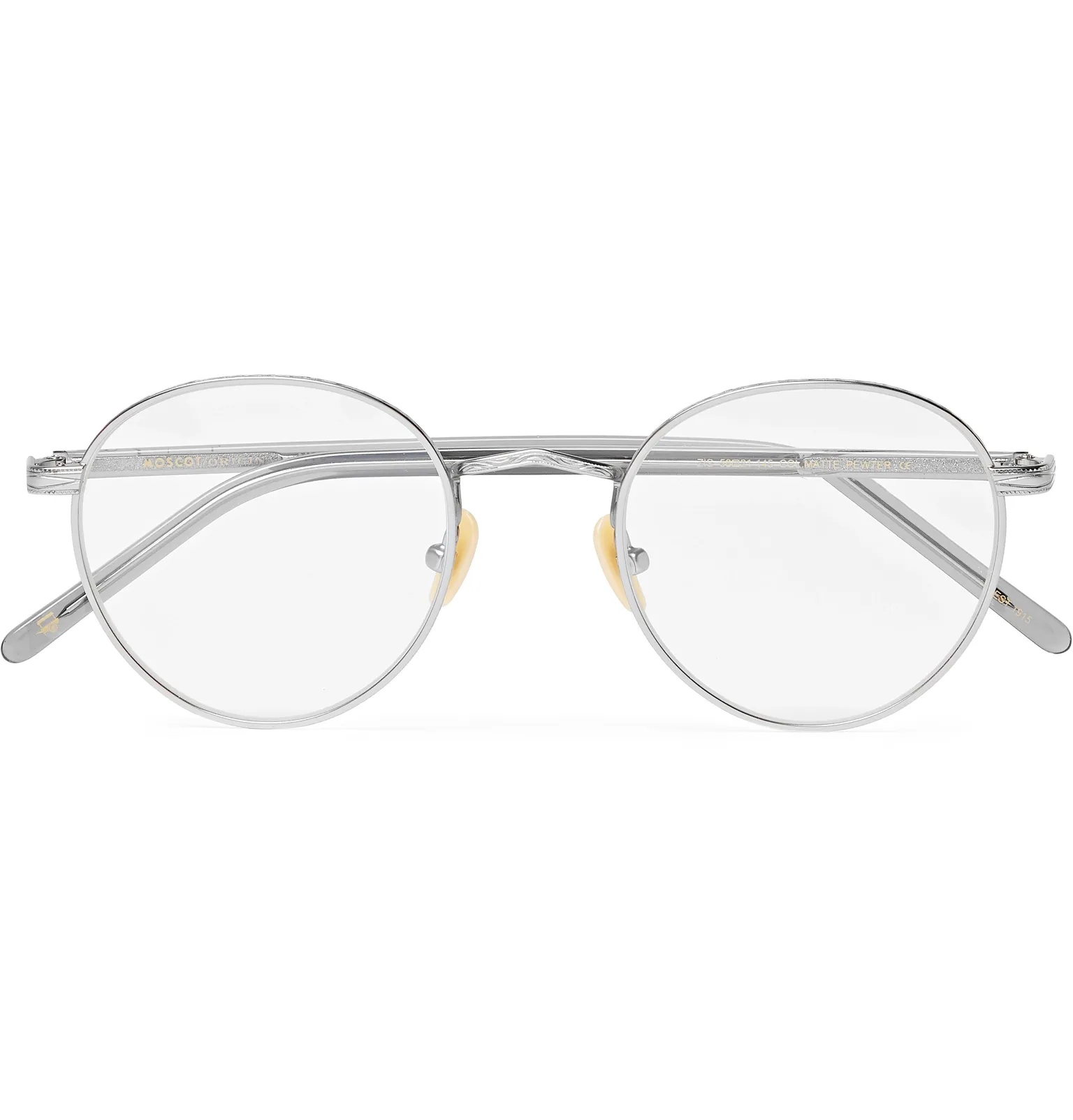 Zis Round-Frame Acetate and Silver-Tone Optical Glasses - 1