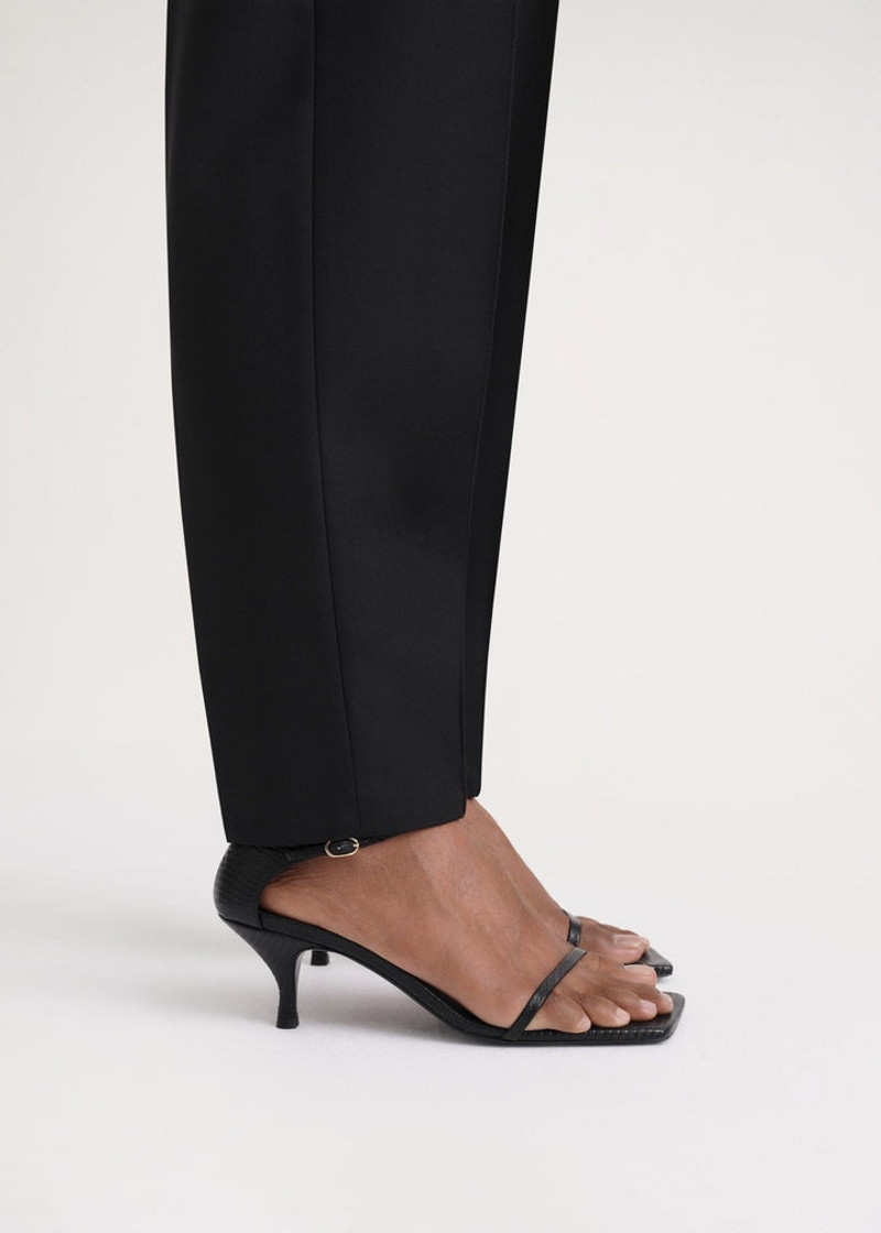 TOTEME The strappy sandal black lizard outlook