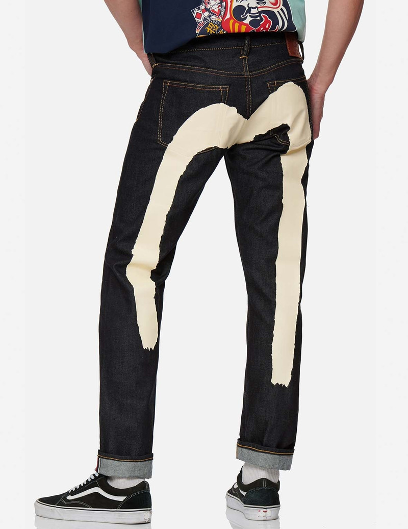 ECRU BRUSHSTROKE DAICOCK SLIM STRAIGHT FIT JEANS #2010 3