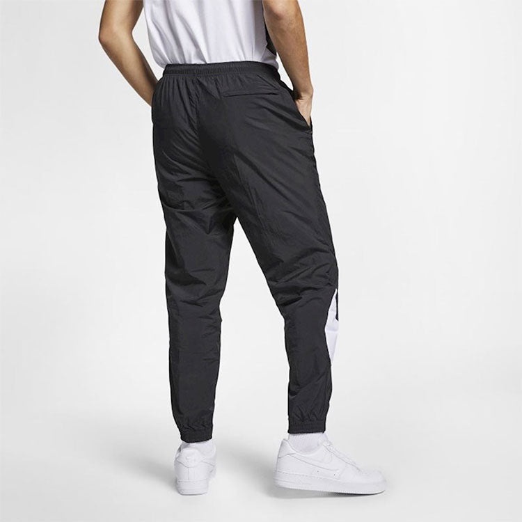 Nike Big Swoosh SportsWear Woven Long Pants Sports Pants US Edition Black AR9894-010 - 4