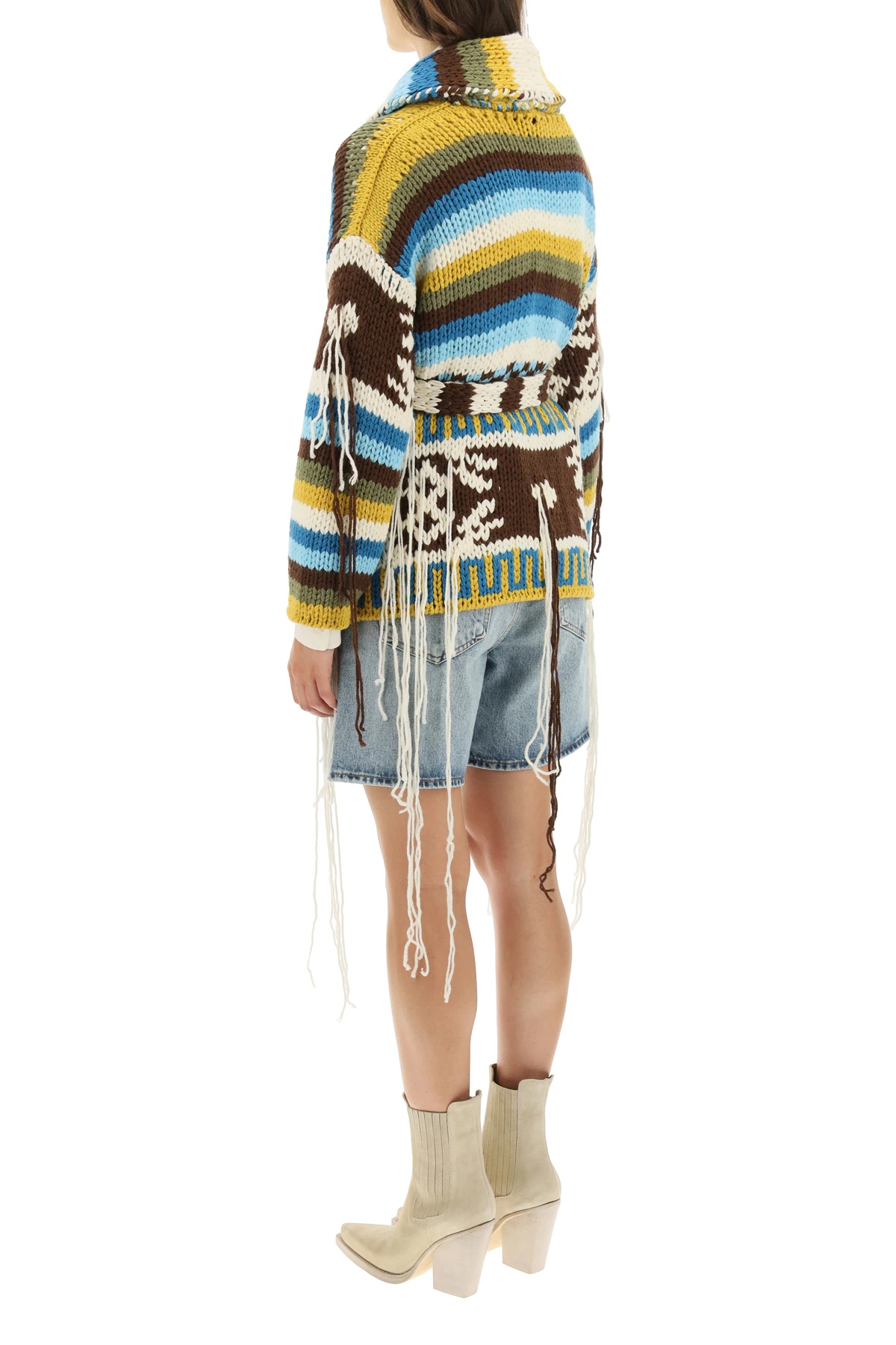 FRINGED KNITTED CARDIGAN - 4