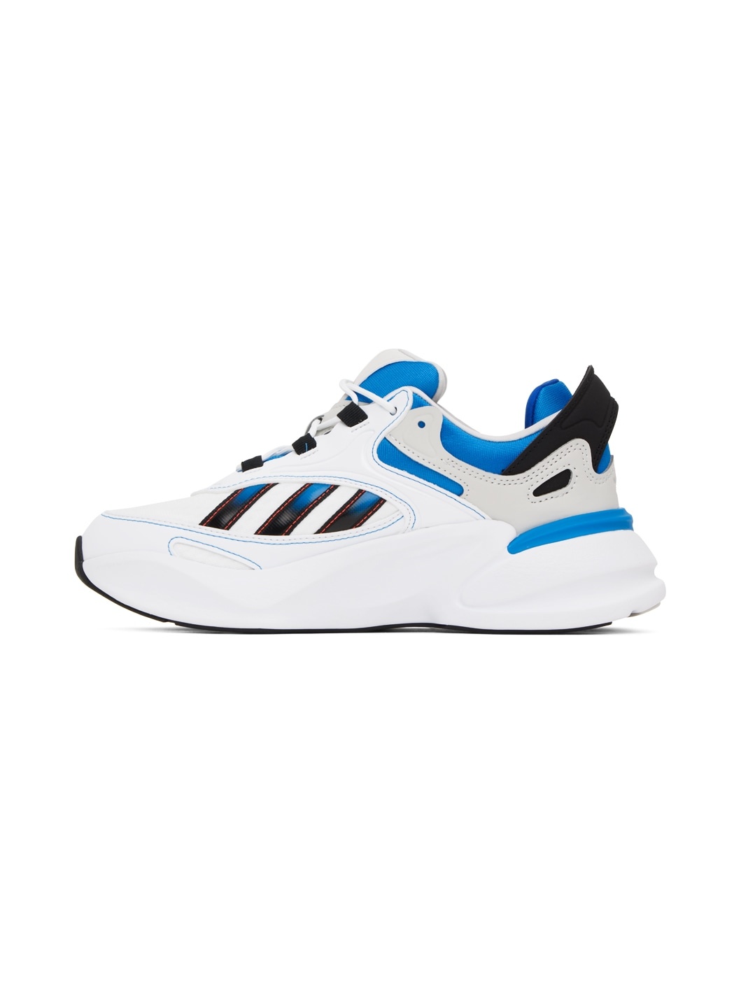 White & Blue Ozmorph Sneakers - 3