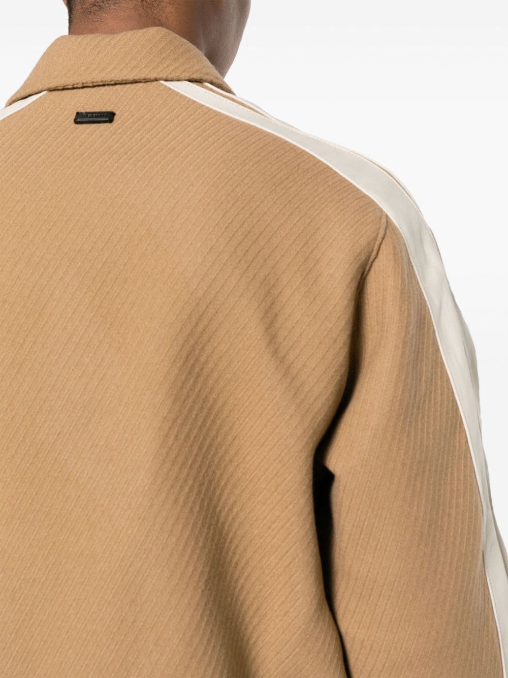 button-down ribbed bomber jacket - 6