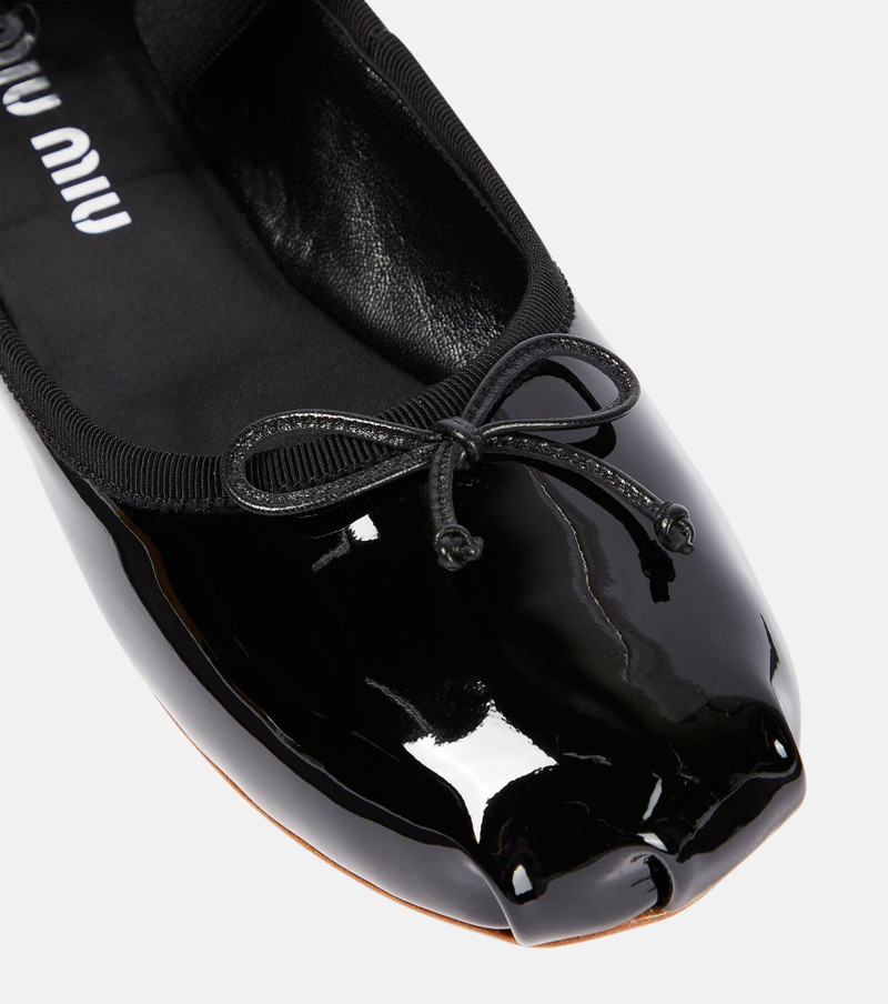 Logo patent leather ballet flats 6