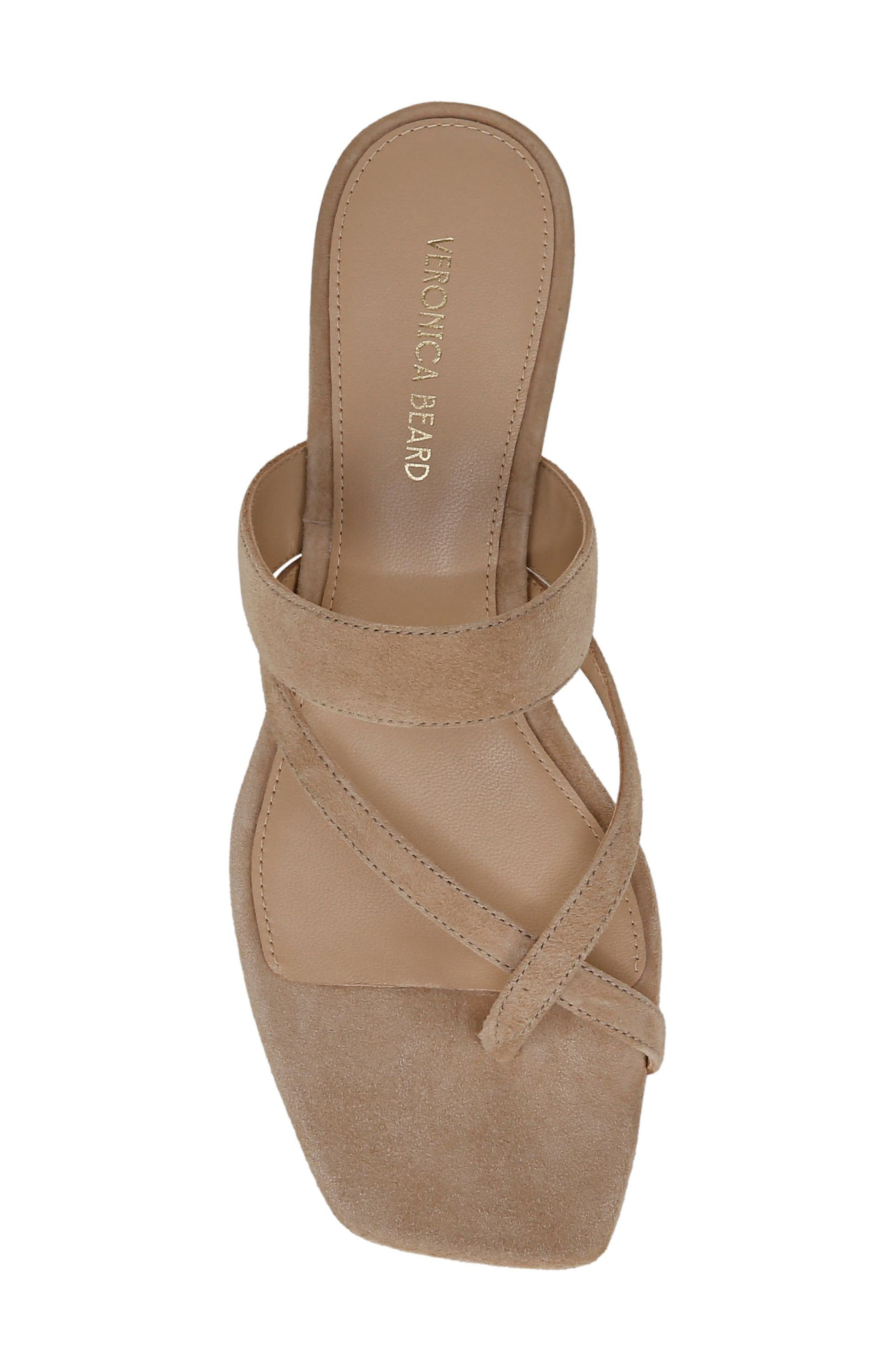 Veronica Beard Alanis Kitten Heel Slide Sandal in Sand/Clear at Nordstrom - 5