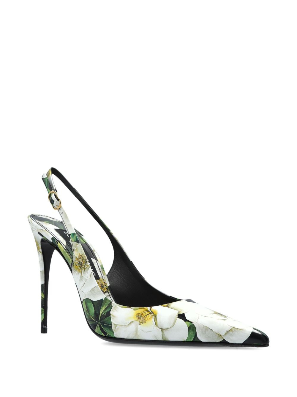Dolce & Gabbana Women Printed Leather Slingback Pumps - 5