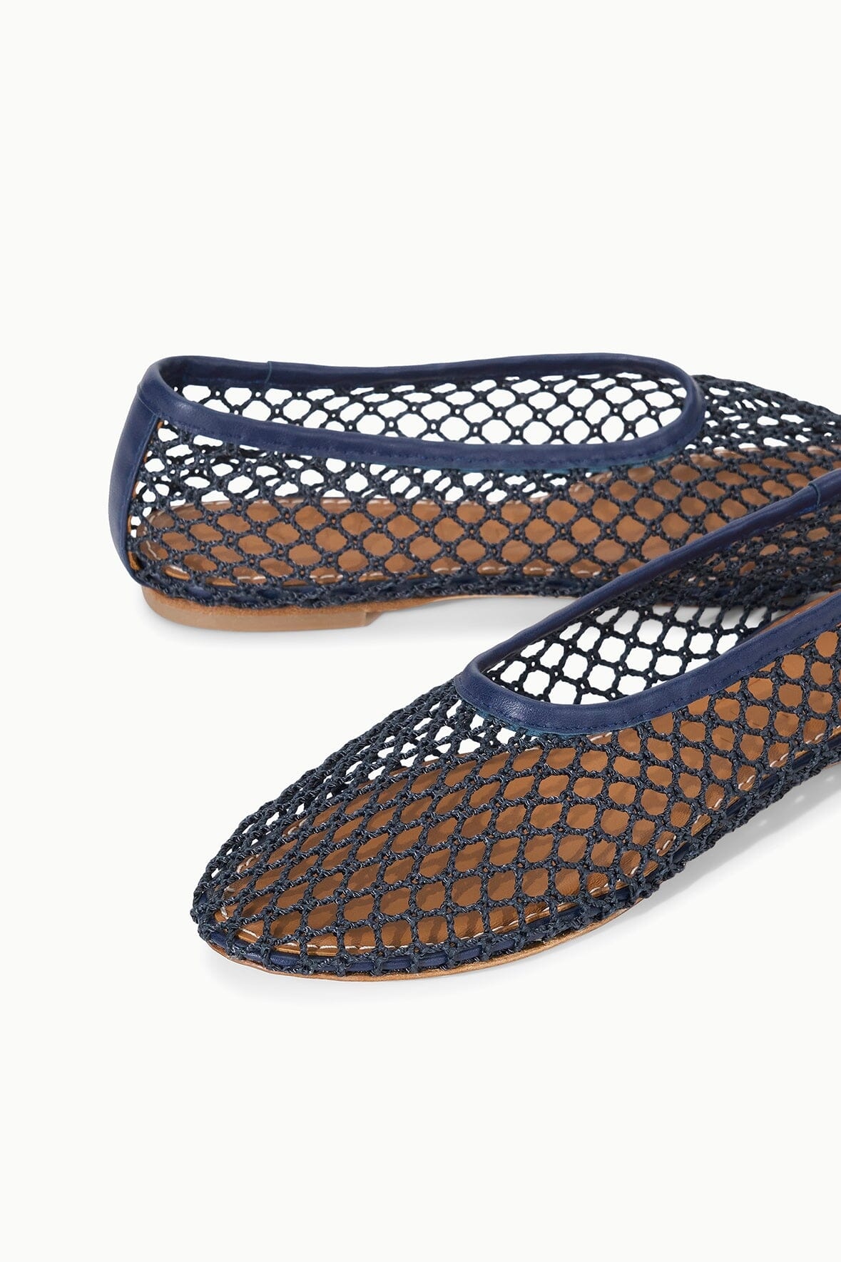 STAUD ALBA BALLET FLAT NAVY NETTING - 6