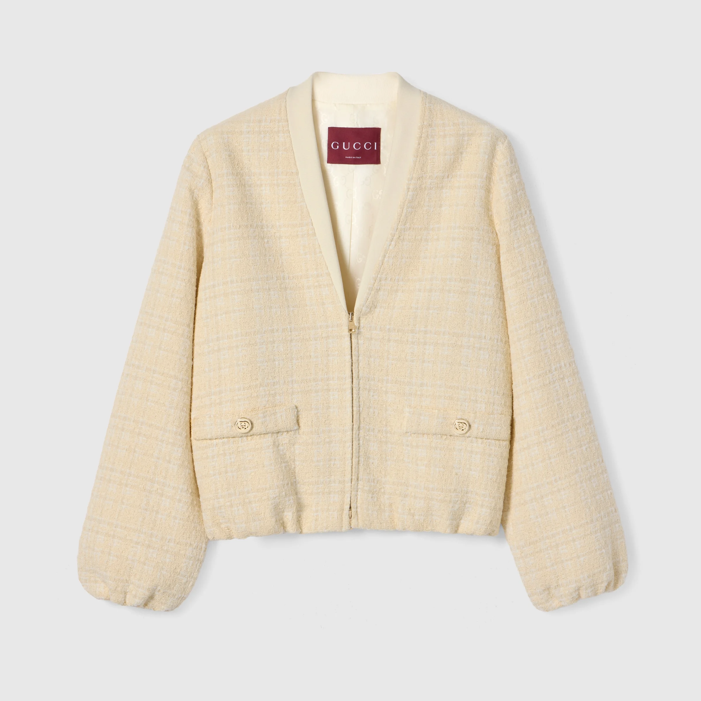 Check cotton tweed jacket - 1