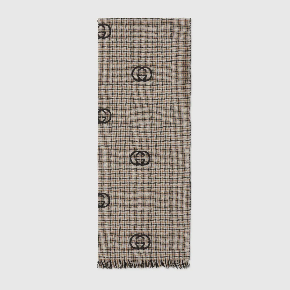 Interlocking G wool stole 1