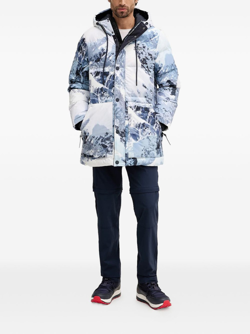 GUESS USA hooded print coat outlook