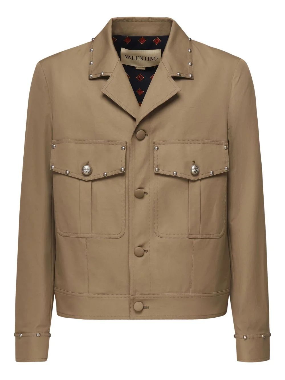 studded cotton jacket - 1