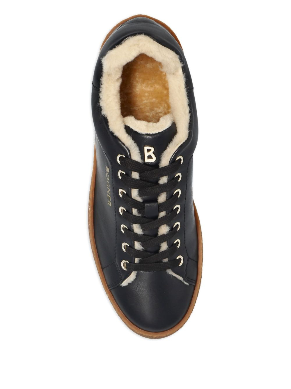 Lucerne shearling-lined leather sneakers - 4