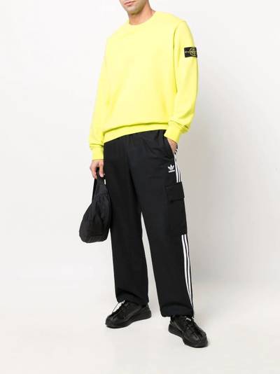 adidas stripe-detail wide-leg joggers outlook