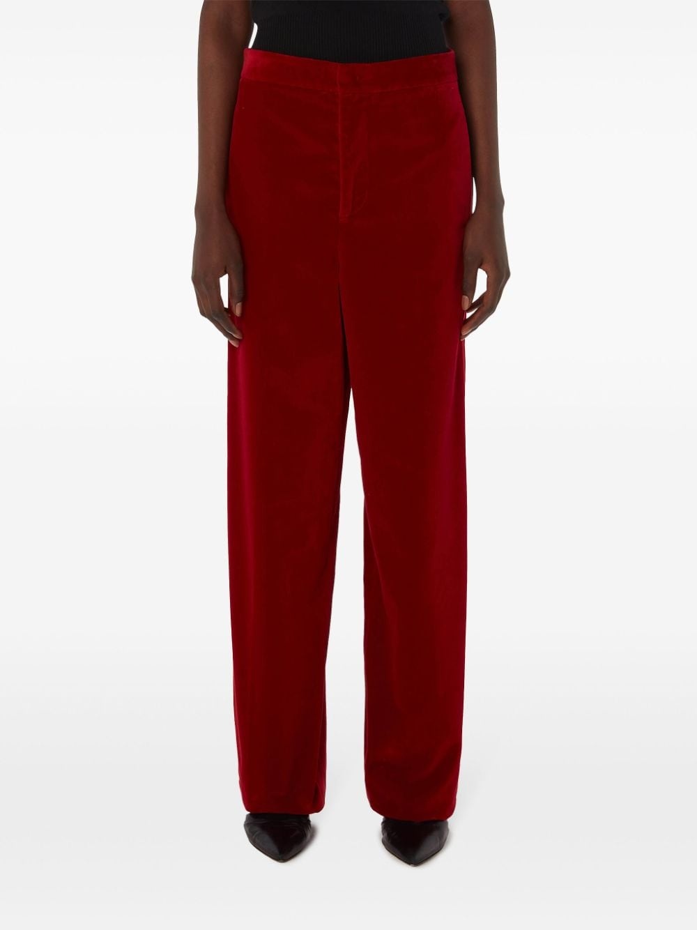 wide-leg mid-rise trousers - 3