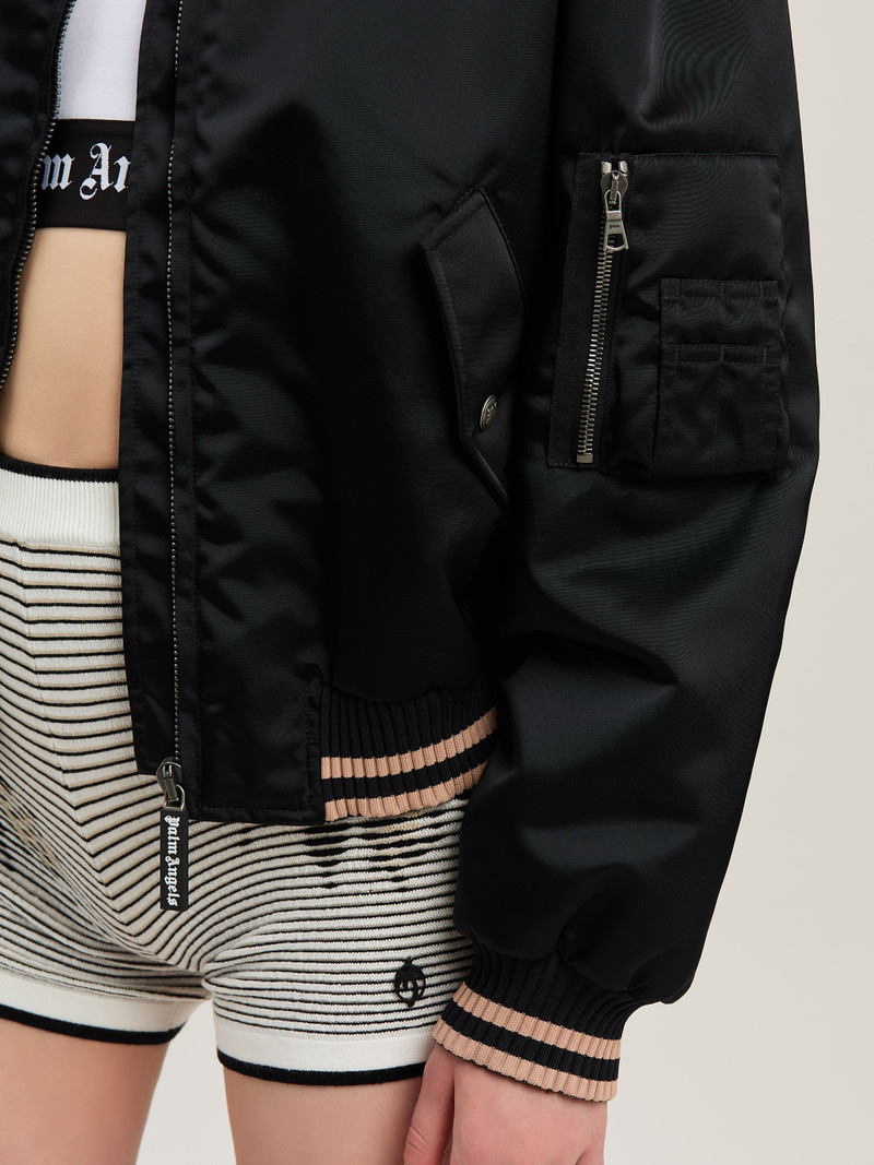 Curved logo bomber 6