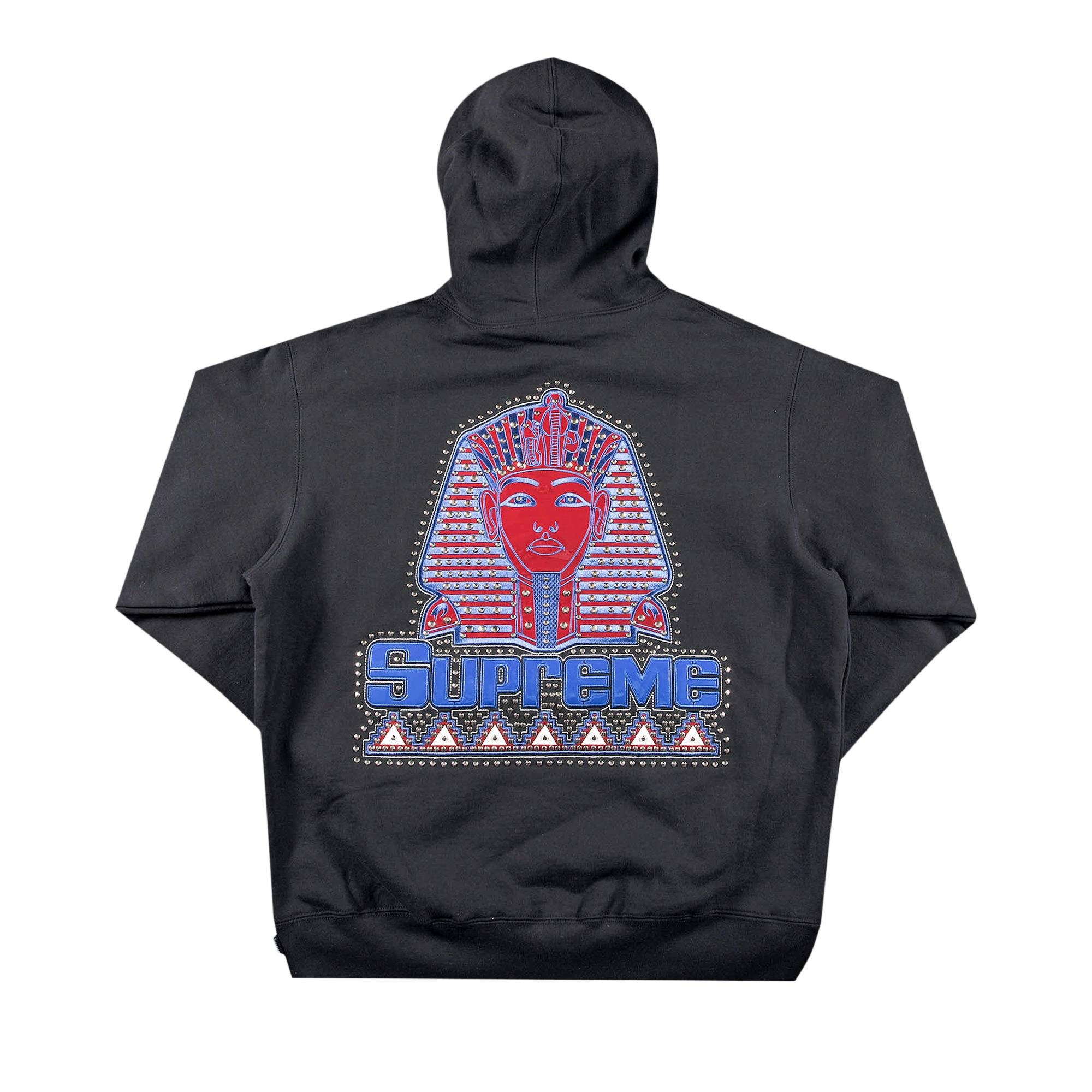 Supreme Pharaoh Studded Hooded Sweatshirt 'Black' - 2