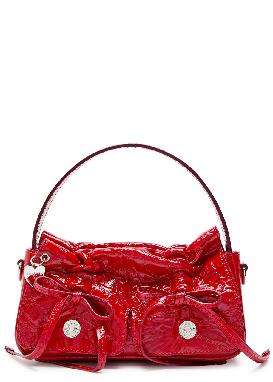 Acne Studios Mini Crinkled Patent Leather top Handle bag - 1