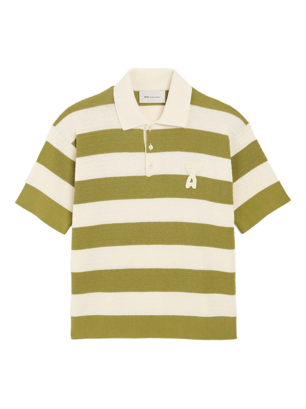 striped logo polo shirt - 1