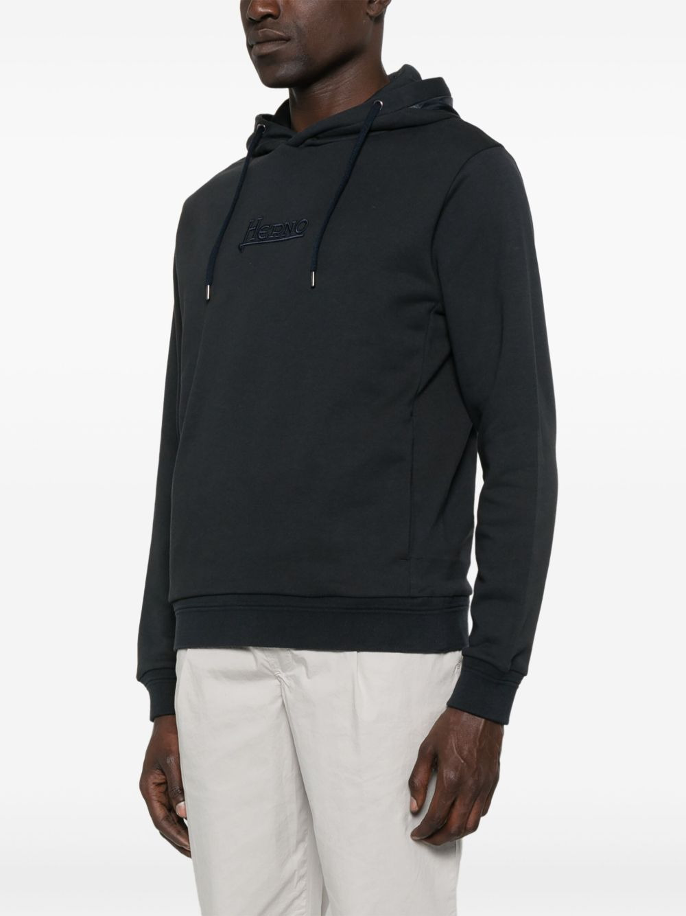 Herno Men Logo Cotton Hoodie - 3