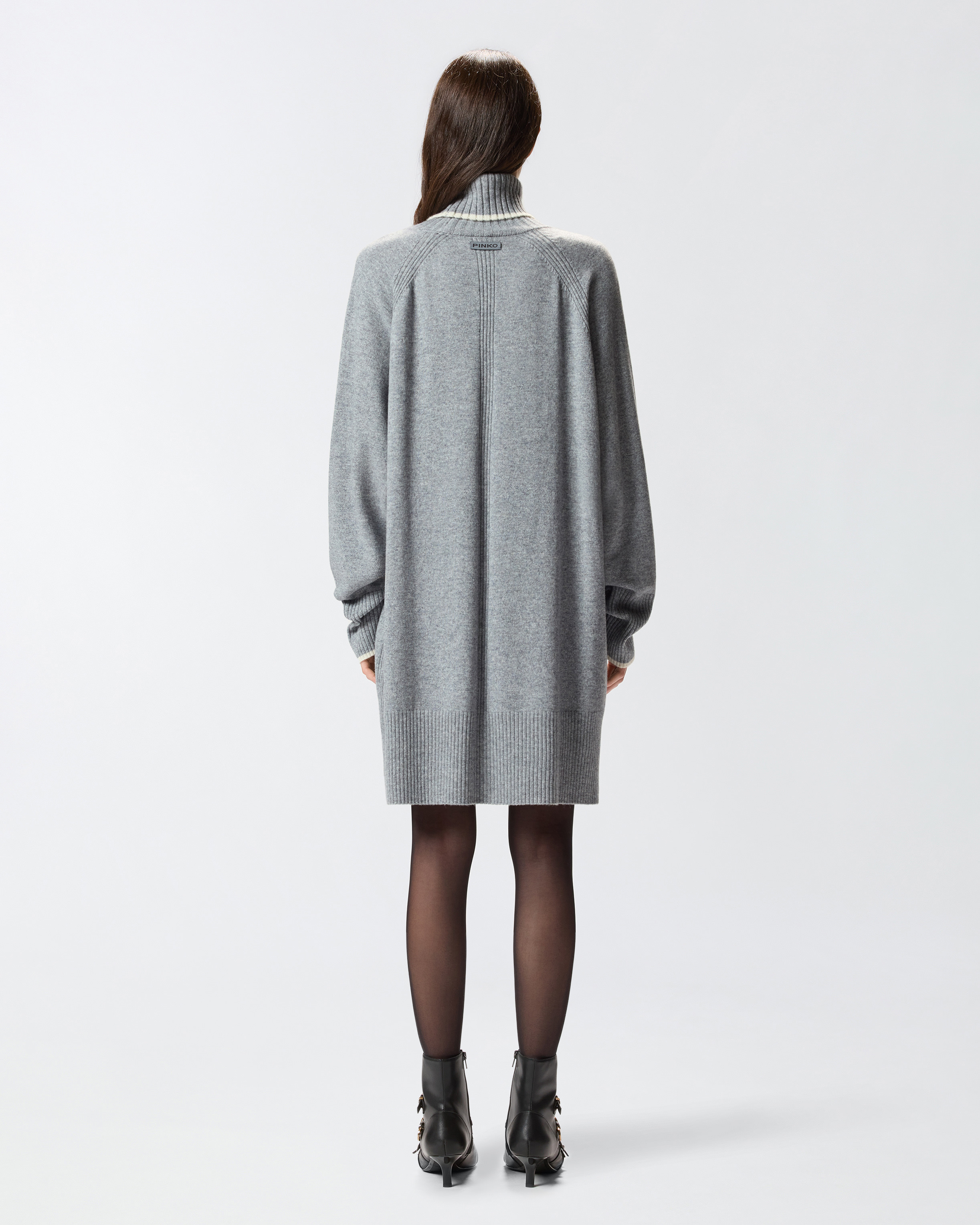 SHORT KNIT DRESS WITH HIGH NECK - 4
