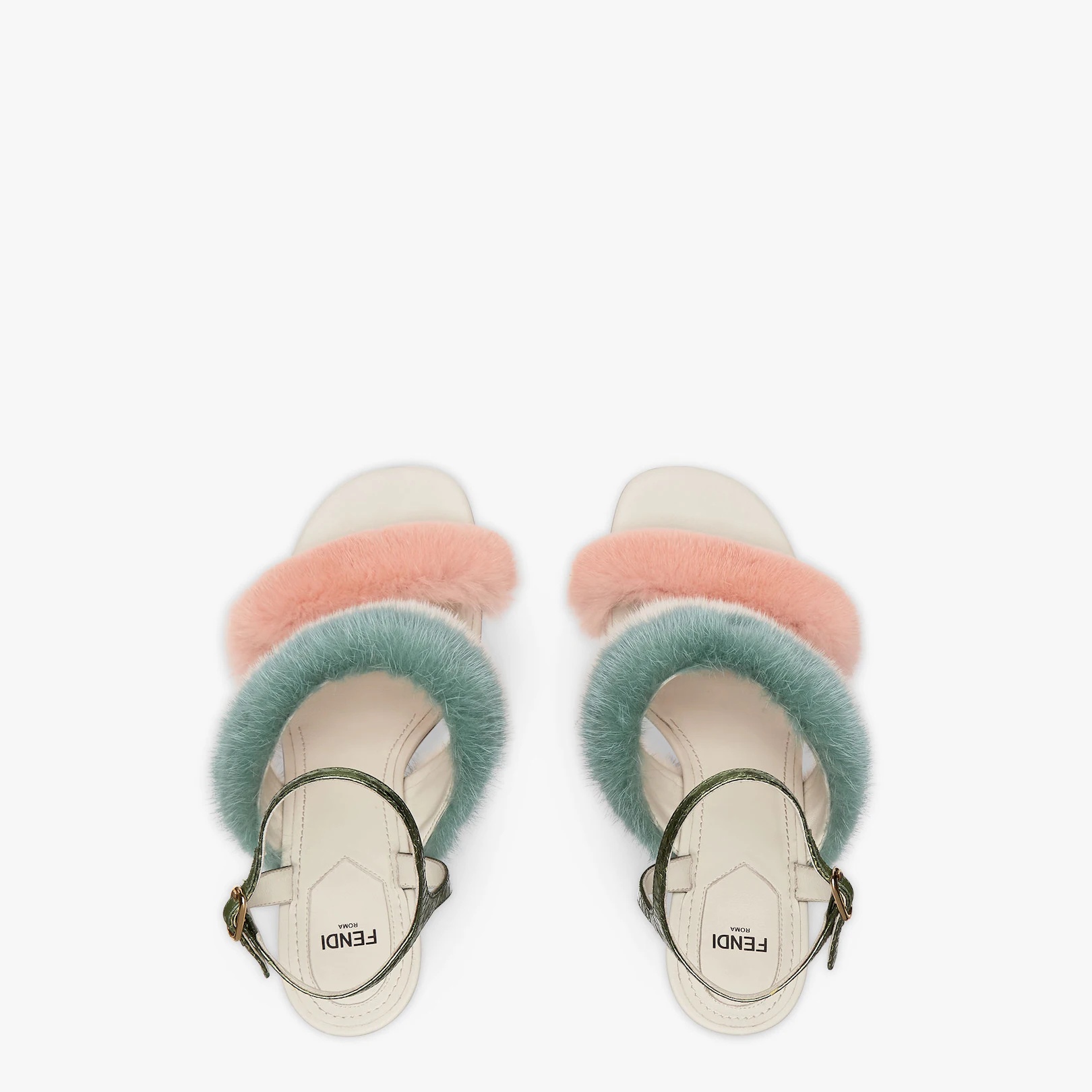 Pink mink high-heeled sandals - 4