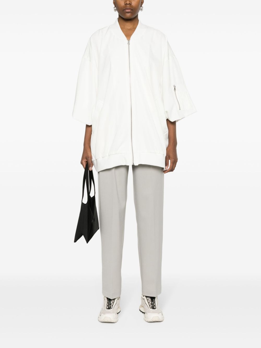 short-sleeve bomber jacket - 2