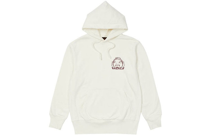 Palace X Evisu FW21 Tri-Godhead Hood Egret 'White' P21EVHD002 - 1