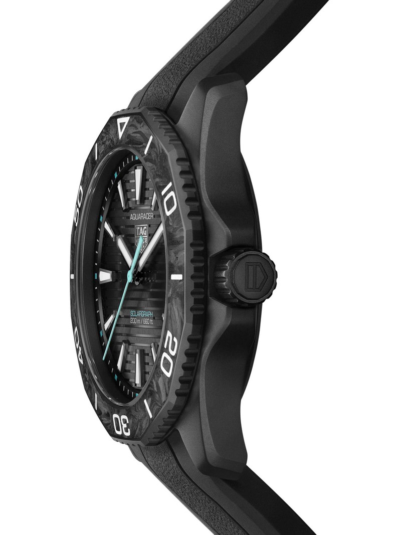 Aquaracer Professional 200 Solargraph Stainless Steel & Rubber Strap Watch/40MM 4
