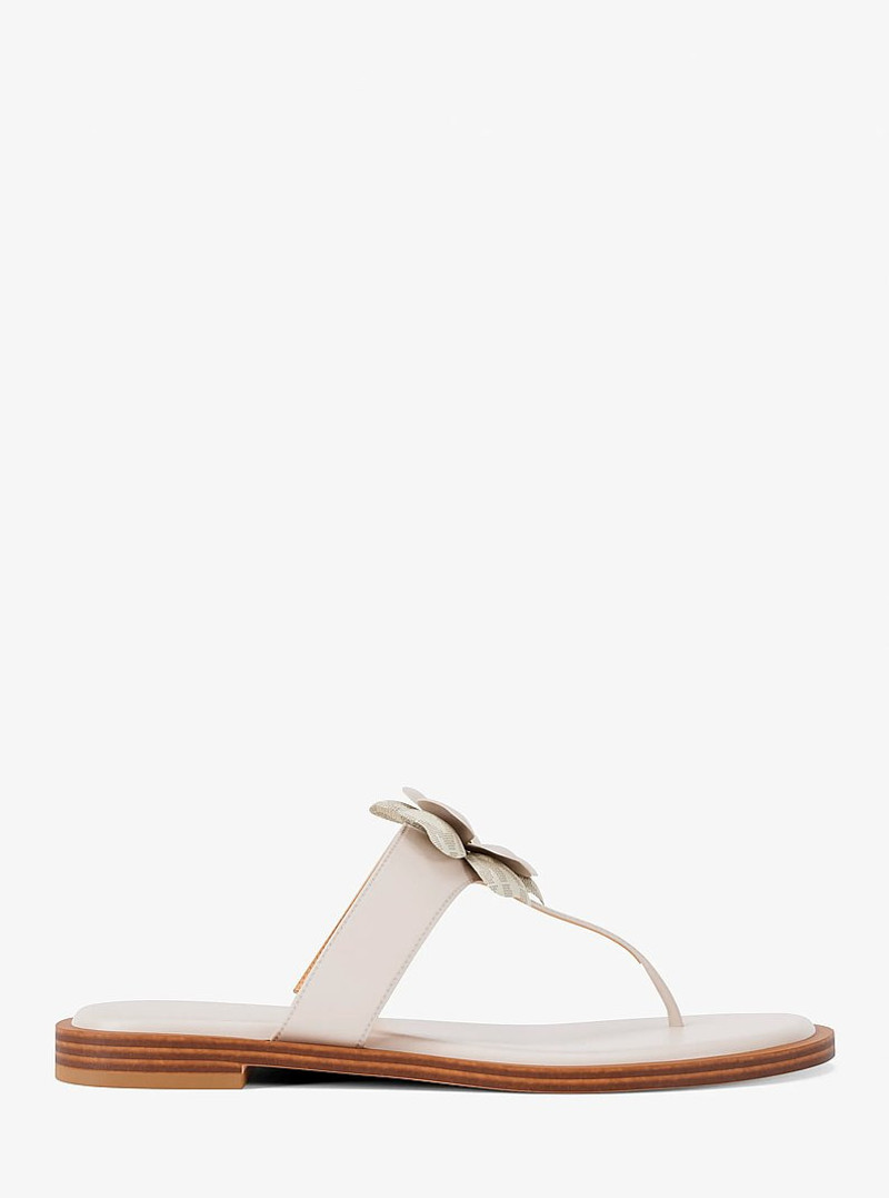 Callie Embellished Signature Logo Trim Thong Sandal 1