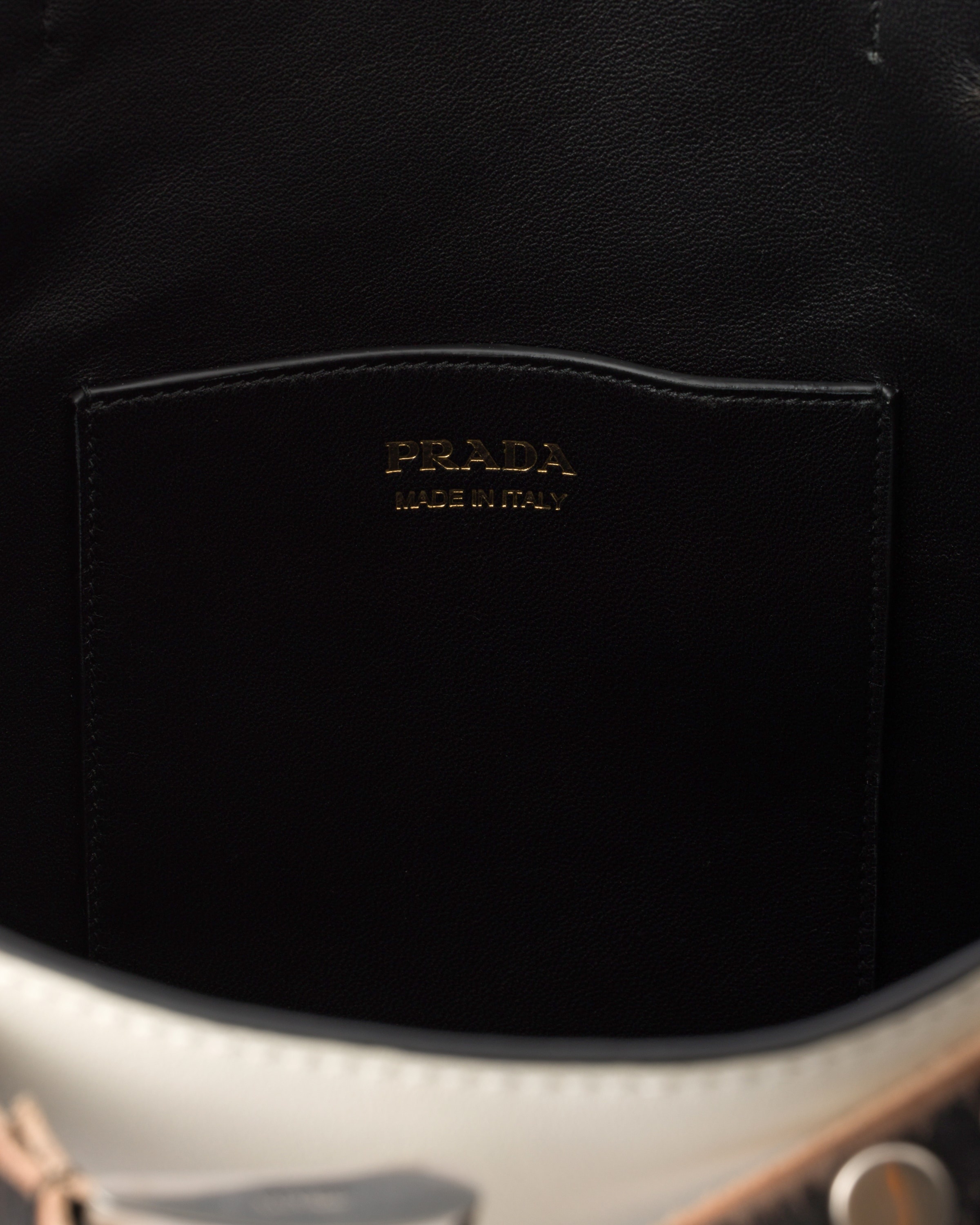 Prada Buckle leather bucket bag with studded belt - 5