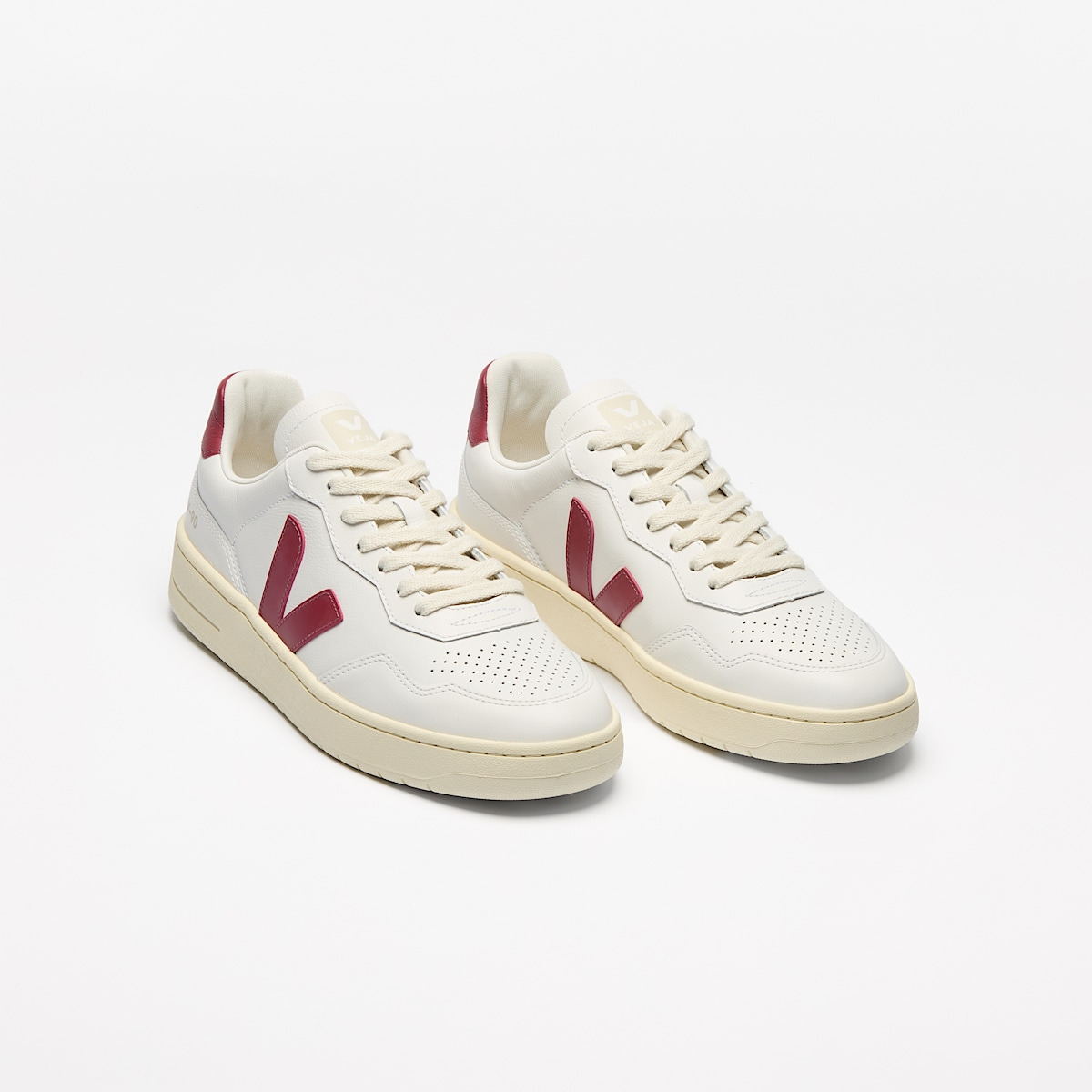 V-90 LEATHER WHITE MARSALA - 2