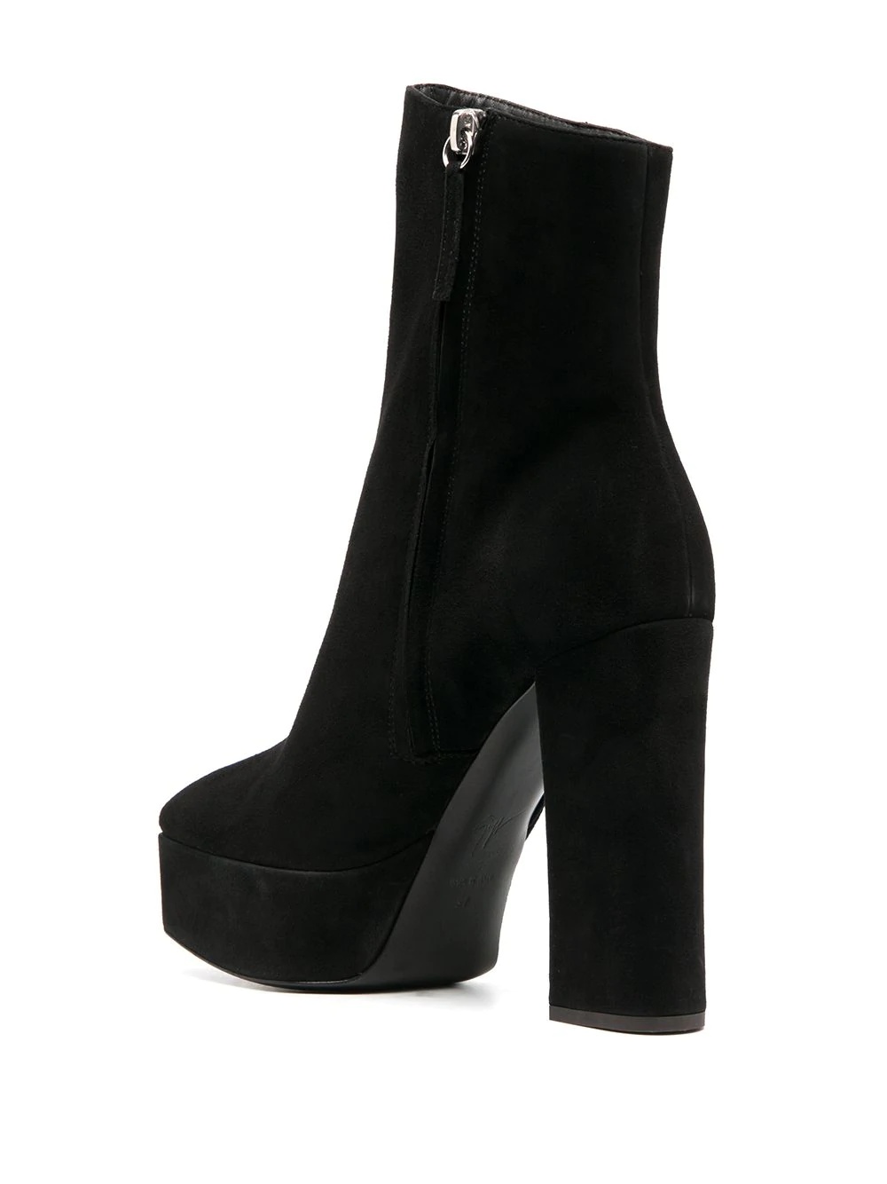 zipped platform boots - 3