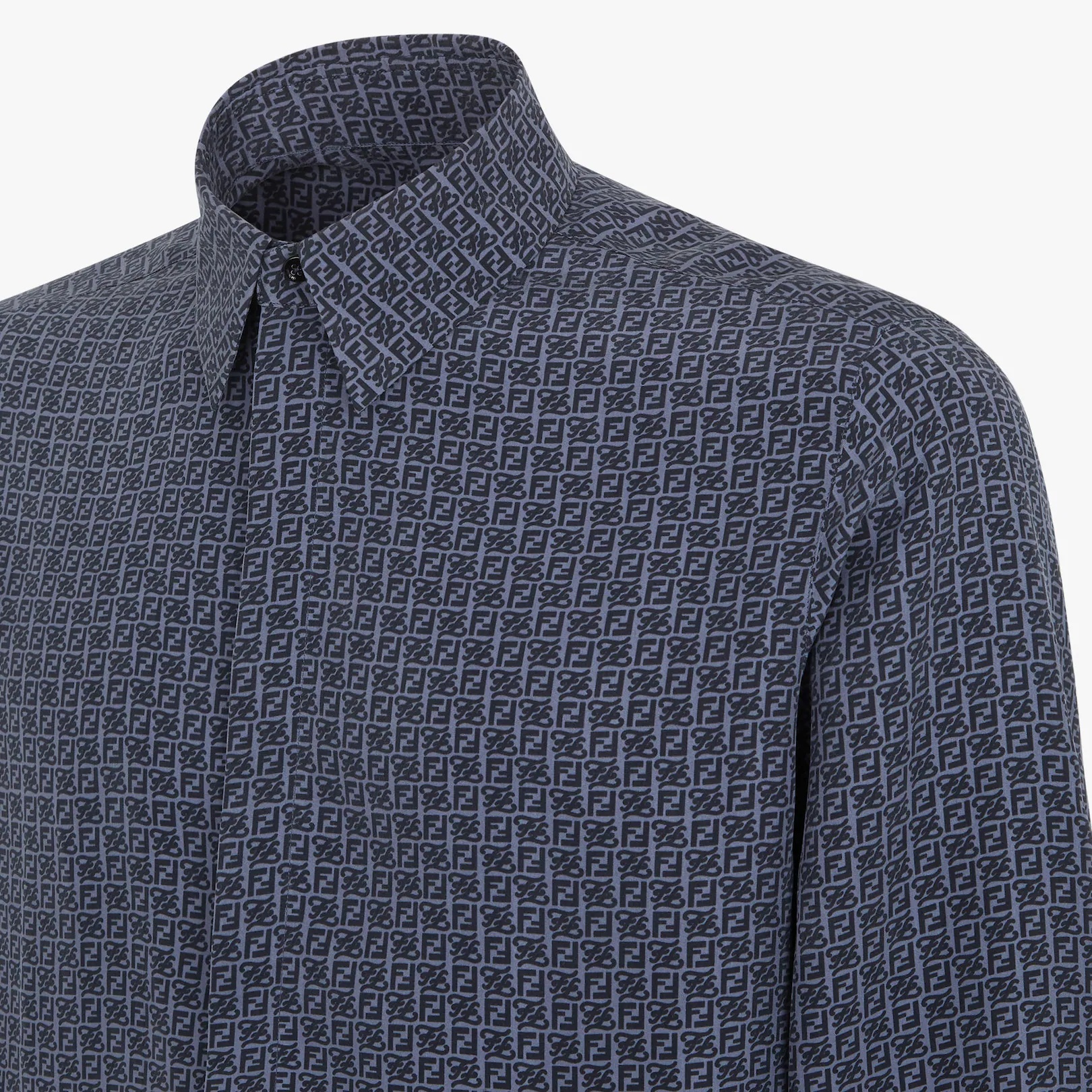 Blue silk shirt - 3