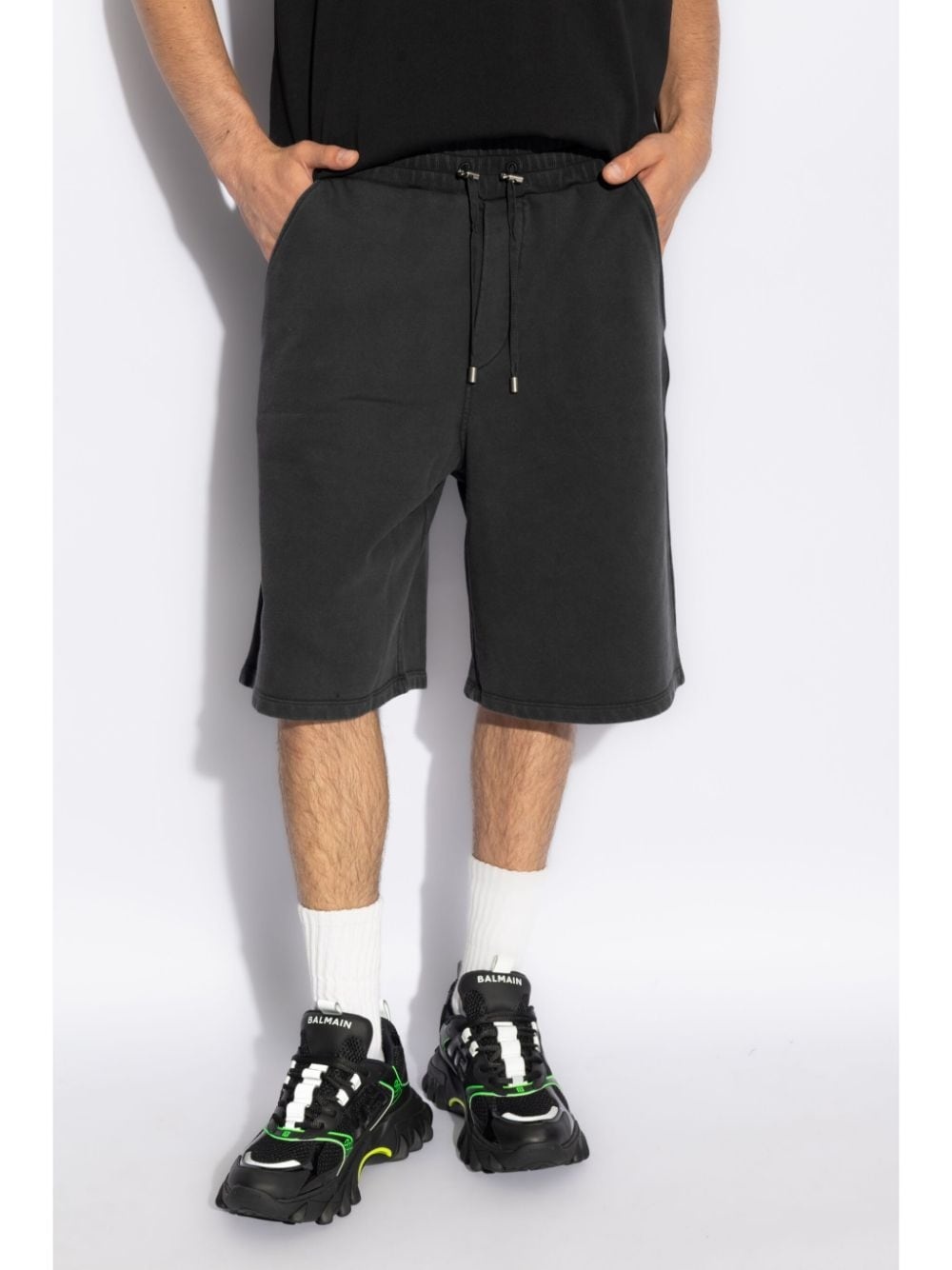 logo-embroidered track shorts - 3
