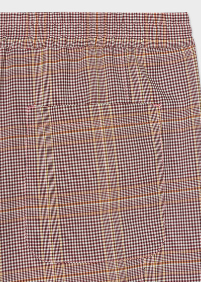 Paul Smith Women's Burgundy Check Wool-Blend Wide-Leg Trousers outlook
