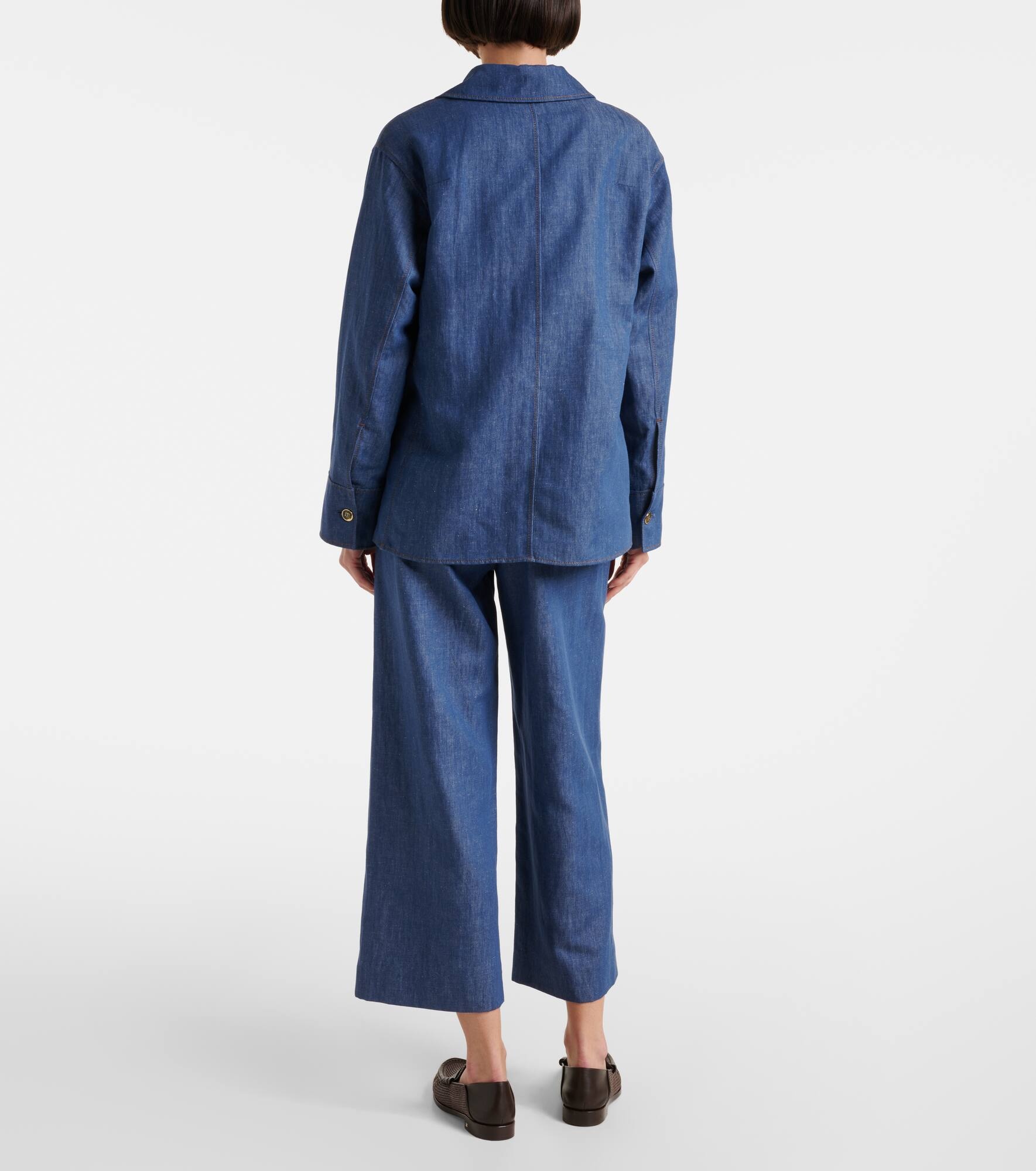Ginny cotton and linen twill jacket - 3