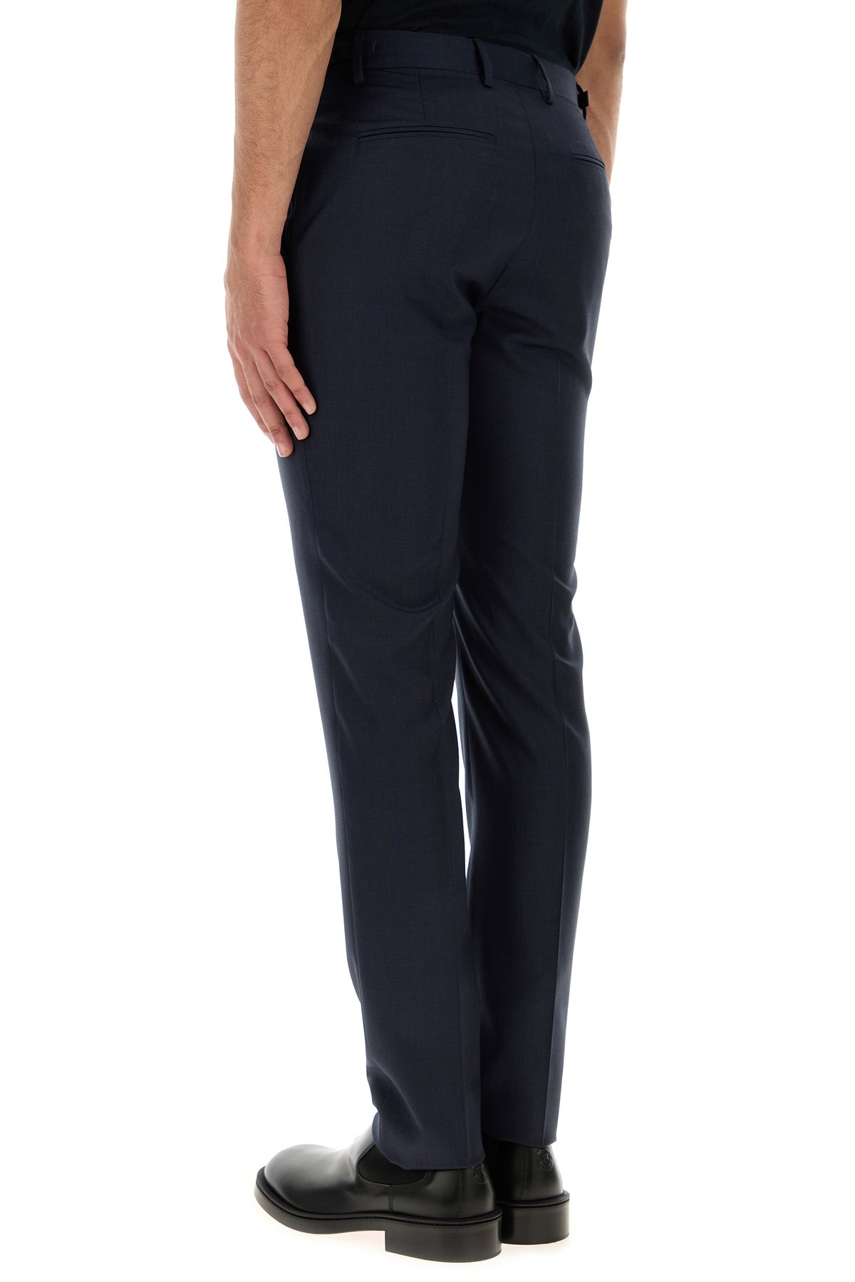 Dark blue wool pant - 4