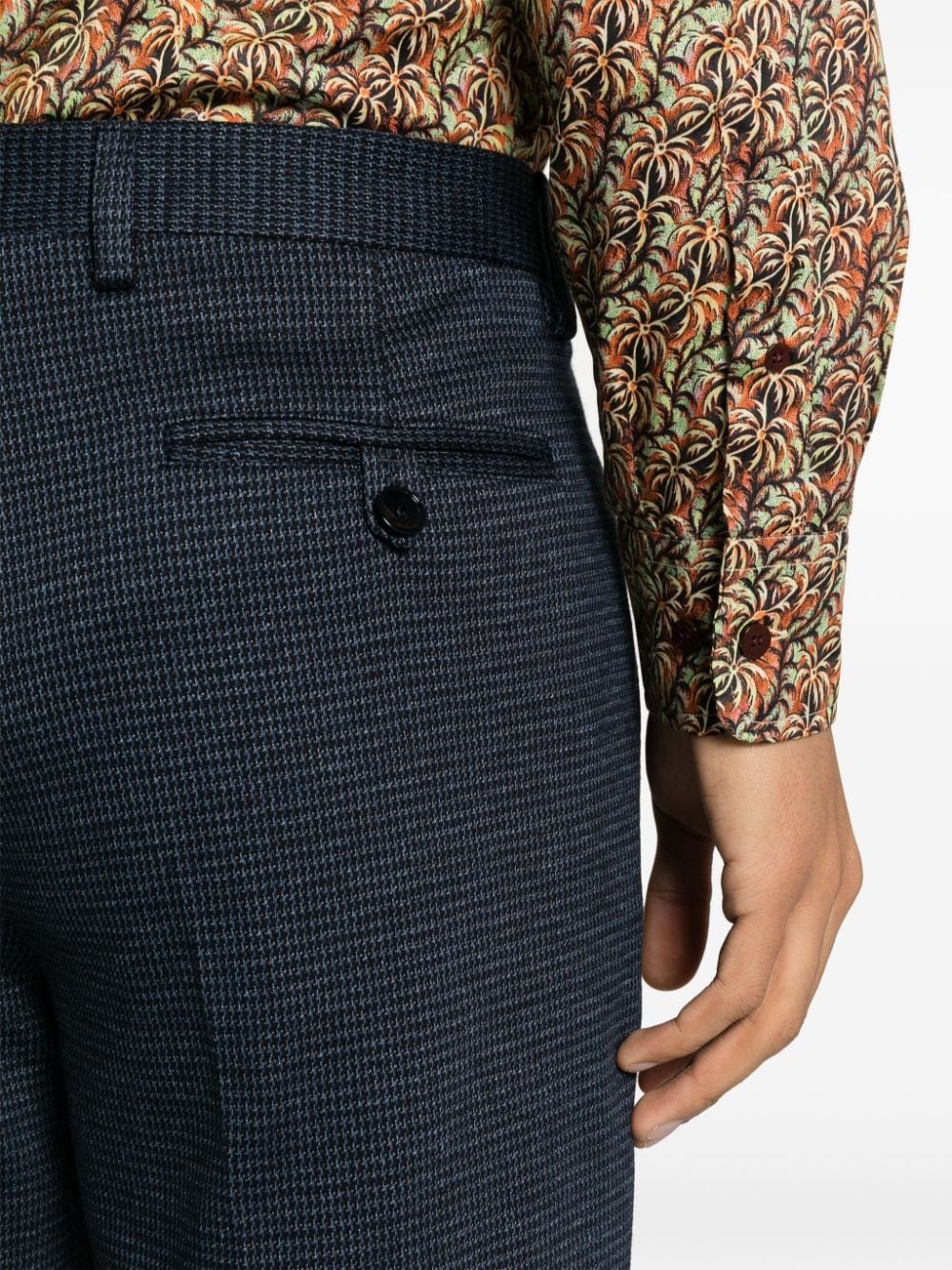 straight-leg cotton trousers - 5