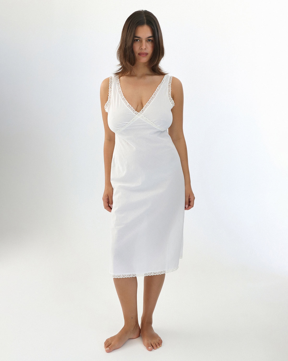 The Iris Slip: Cotton Voile White - 7