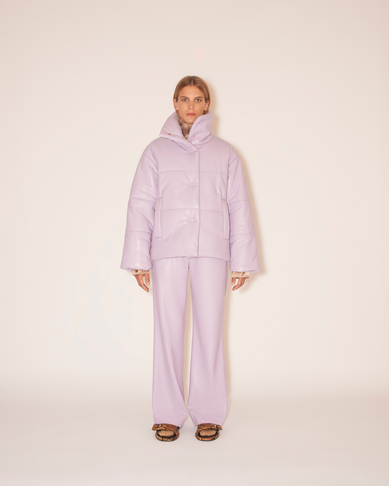 HIDE - OKOBOR™ alt-leather puffer jacket - Lilac - 3