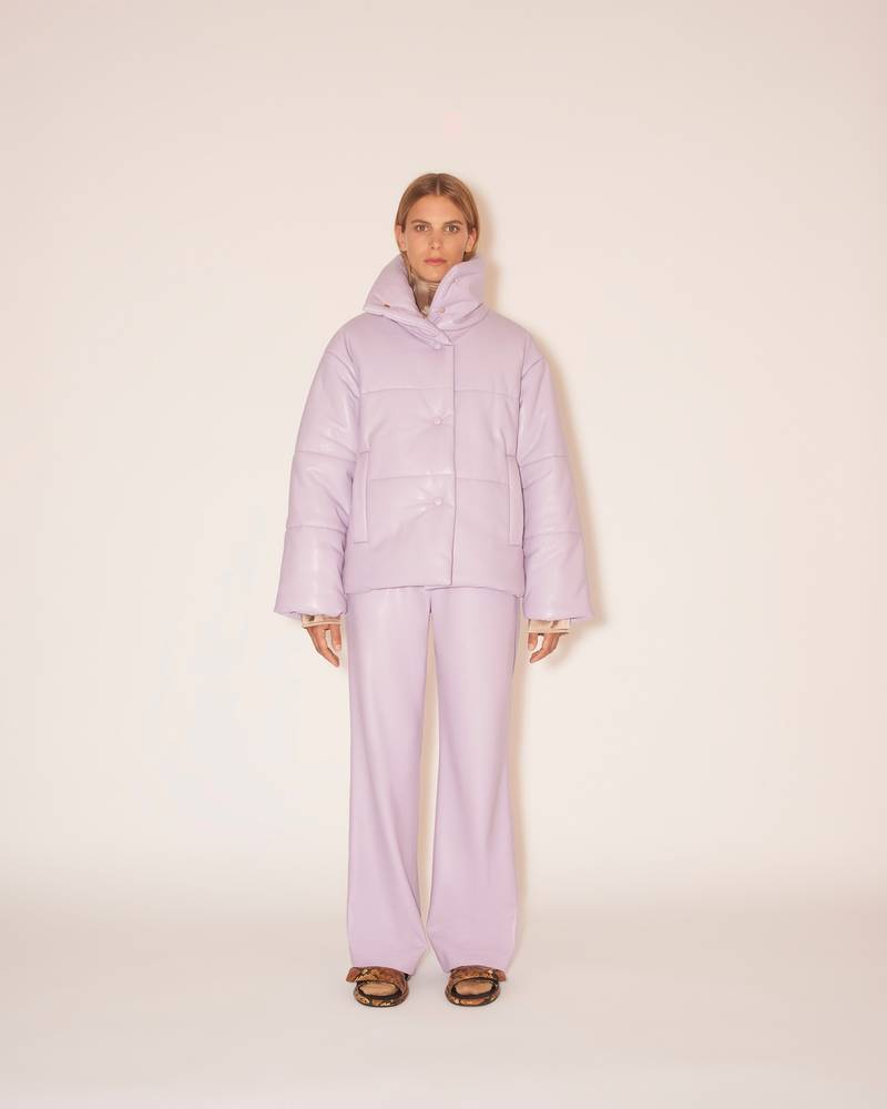 HIDE - OKOBOR™ alt-leather puffer jacket - Lilac 3