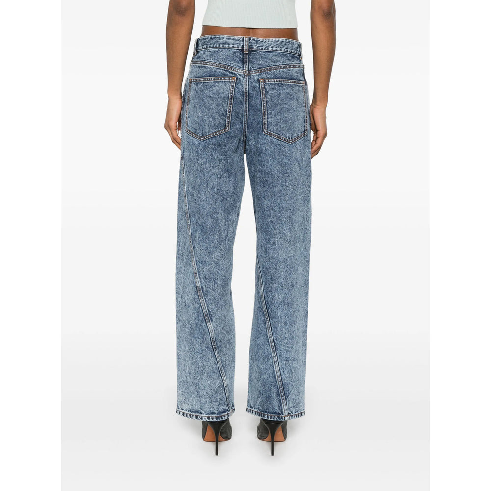 Alaïa Blue Denim - Straight-Leg Jeans Women - 3