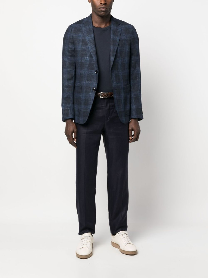 ZEGNA check single-breasted blazer outlook
