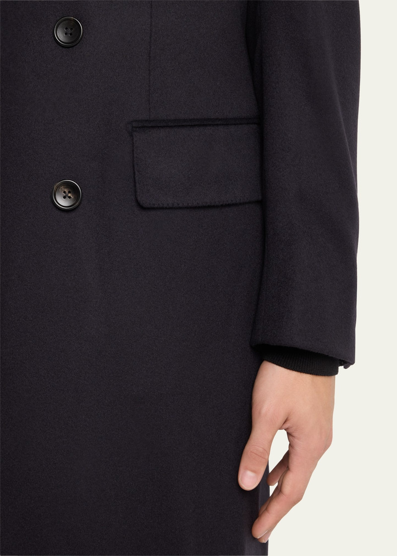 Men's Tailored Cashmere Double-Breasted Overcoat 5